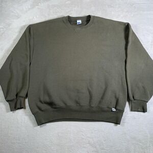 Vintage Russell Athletic Sweatshirt Mens XL Brown Crewneck Fleece Pullover Blank